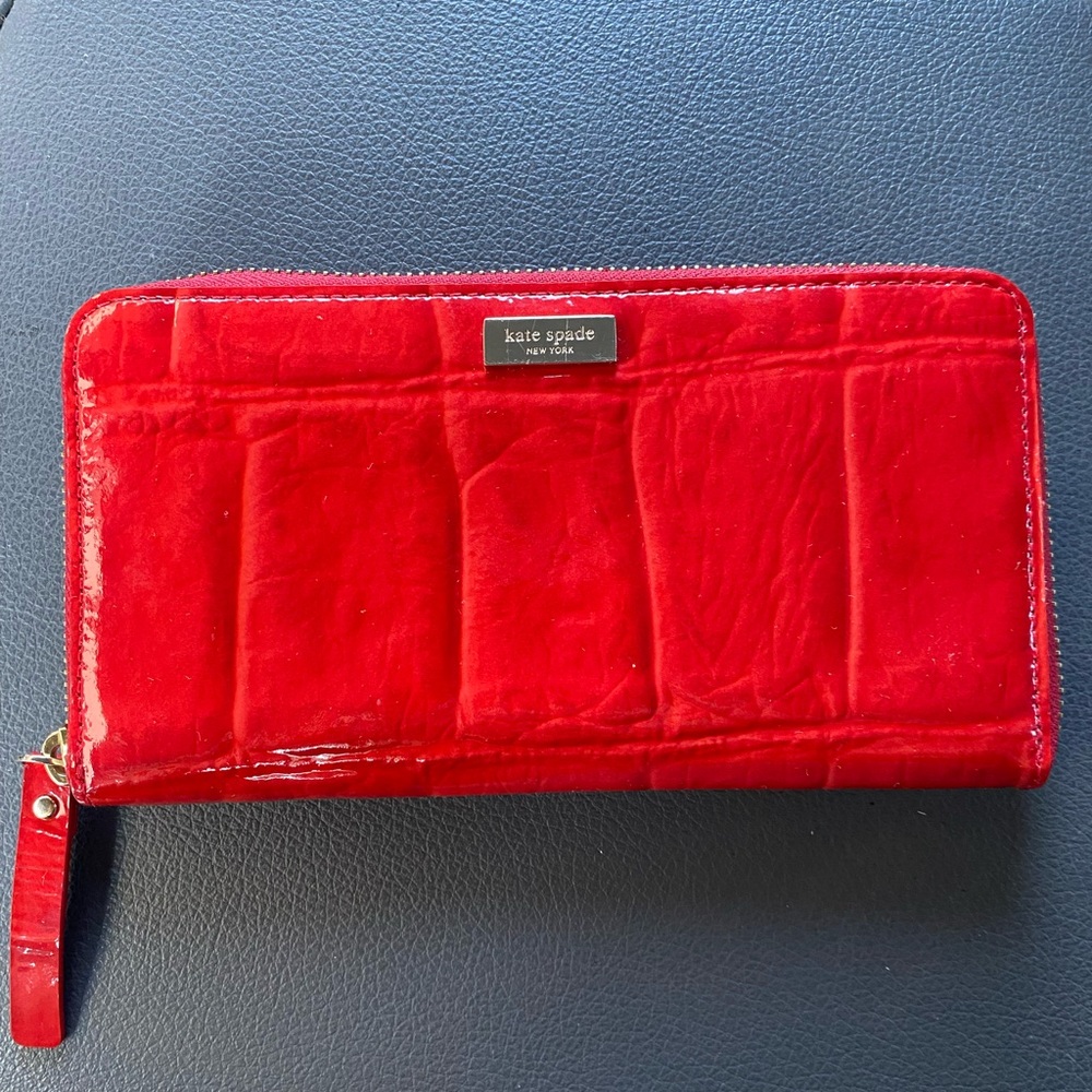 Patent Red Kate Spade Knightsbridge Neda Wallet